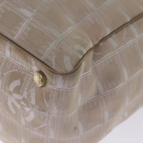 CHANEL New Travel Line Tote Bag Nylon Beige CC Auth bs14728 - Picture 8 of 16